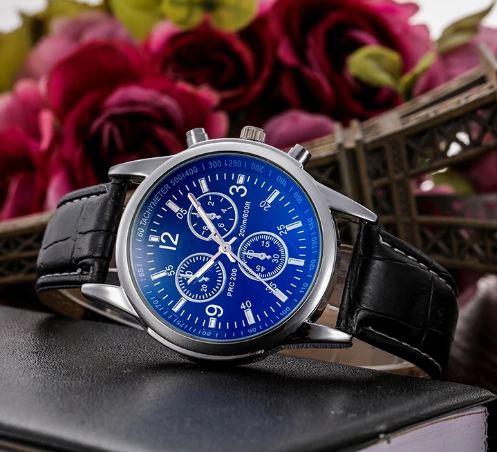 Relogio Masculino Watch Men Luxury Fashion Faux Leather Strap Blue Ray Glass Dial Quartz Watch Casual Males Business Watches luxury brand men watches 2016fashion faux leather men blue ray glass quartzwatches casual males business watch relogio masculino