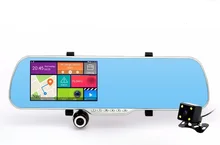 5.0″ Touch Android 4.4 ROM Dual lens FHD1080P camera WiFi GPS parking car dvrs Rearview mirror video recorder Car DVR