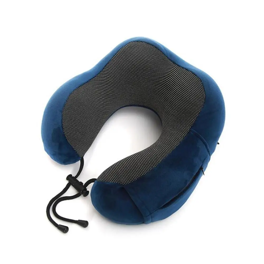 

Upgraded Memory Foam U Shaped Travel Pillow Comfortable Bed Car Train Flight Pillow With Collect Bag Portable for Sleeping