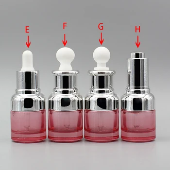 

Wholesale 20ml pink glass dropper bottle ,essential oil glass bottle with gold or silver dropper cap