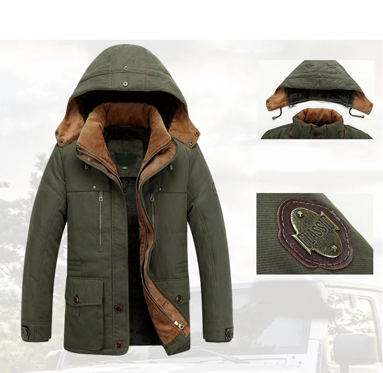 MIACAWOR-40 градусов, теплая зимняя мужская куртка, высокое качество, с капюшоном, толстая парка, мужская хлопковая верхняя одежда, шерстяная подкладка, повседневные мужские пальто J521