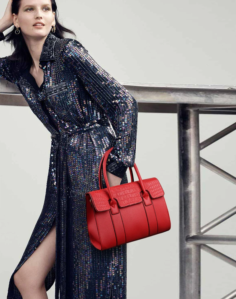 Women Handbag Crocodile Pattern Designer Luxury Leather Shoulder Bag Casual Crossbody Bags Sac A Main Fashion Style SS7134 (21)