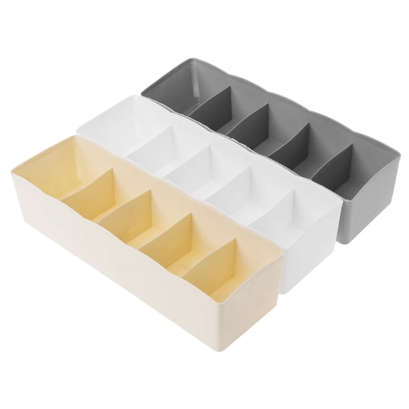 

5 Grid Underwear Storage Box Cabinets Household Debris Classification Organizer
