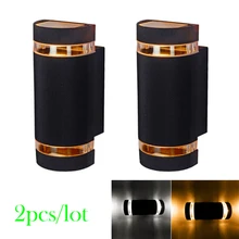 2 шт./партия 8 Вт светодиодный настенный светильник водонепроницаемый вверх и вниз сторона/led крыльцо огни/светодиодный настенный светильник водонепроницаемый открытый(AC 85-265 в