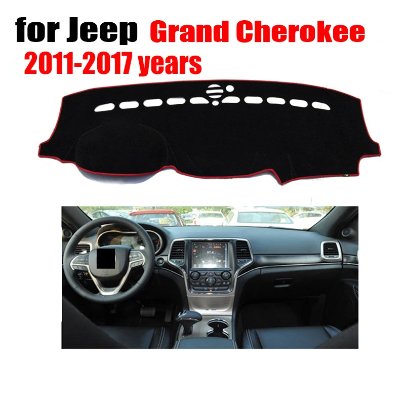 

Black Auto Dashboard pad For Jeep Grand Cherokee 2011 to 2017 years Polyester dashboard protection pad Console pad