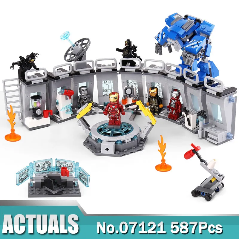 

Avengers Super Heroes 07121 Iron Man Hall of Armour Set Building Blocks Bricks toys Compatible with Lego 76125