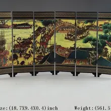 Китайский лак посуда ручная роспись фестиваль Цинмин домашний складной экран Декор подарок