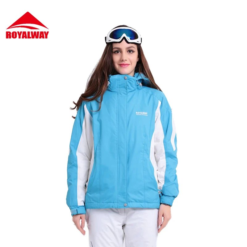 

ROYALWAY Women Ski Jacket Waterproof Windproof Super Breathable Adjustable Hood High Quality Super Safety Jacket#RFSL4506G