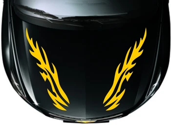 

Car Flames Racing Hood Decals Vinyl Decor Bonnet sticker CG312 2pcs