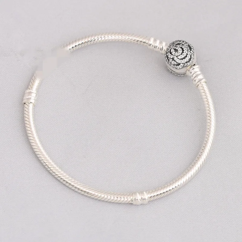 925 Sterling Silver Limited Edition Beauty Belle's Enchanted Rose Clasp Pandora Bracelet Bangle Fit Bead Charm Europe Jewelery Fashion Jewelry
