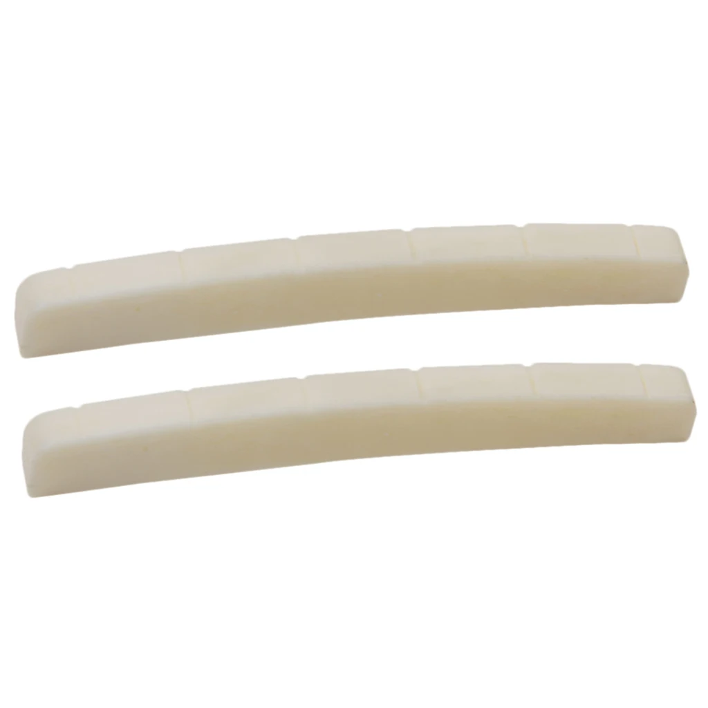 Set Of 2 High Quality Slotted 43mm Bone Nut For Les Paul SG LP Guitars Parts