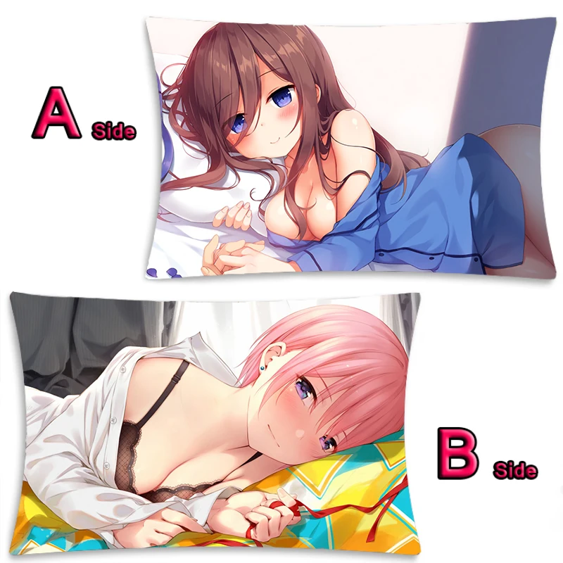 Аниме Go-Toubun no Hanayome Nakano Ichika Nino Miku Dakimakura обнимающий чехол для подушки для тела, наволочка для подушки, наволочка, 2WAY 35x55 см