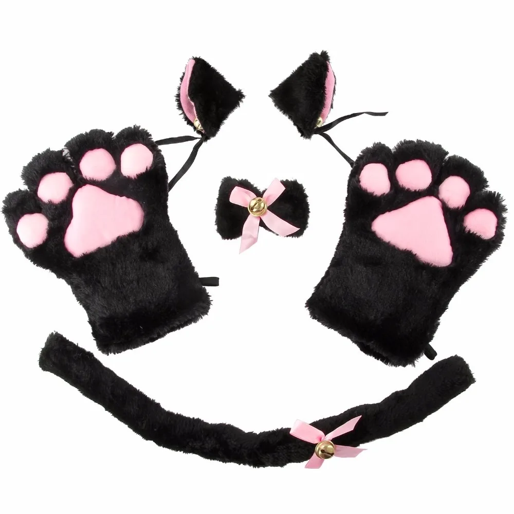 

4pcs Cat Cosplay Fancy Costume Neko Anime Costume Lolita Gothic Set