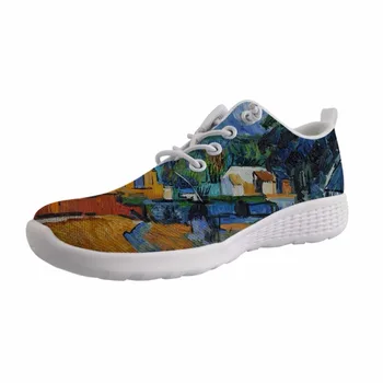 

2019 Female New Casual Fashion Graffiti Spring Outdoor Wading holes on bottom Women Lace up Sneaker For Lady Girl Light Shoe