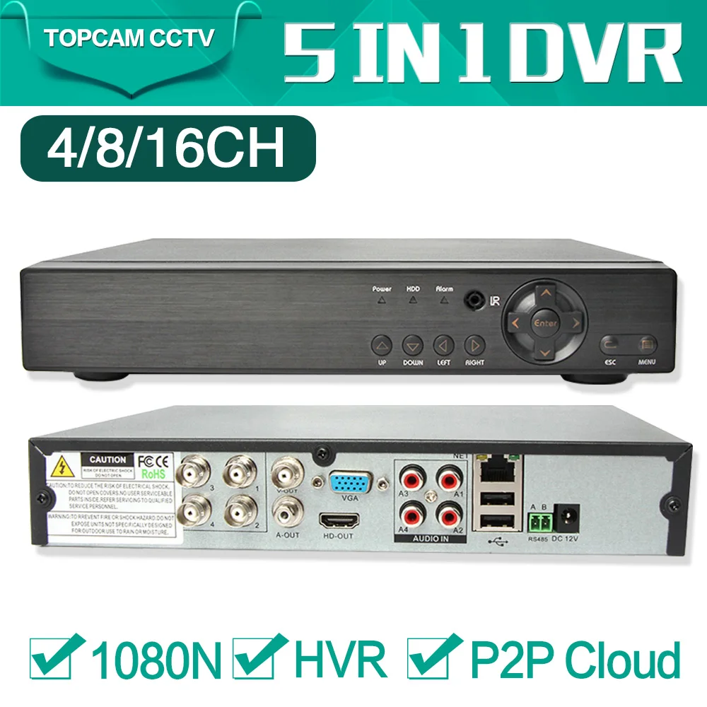  CCTV DVR NVR XVR 4Ch 8Ch 16Ch 1080N 1080P 3MP 5MP Hybrid Security DVR Recorder Onvif RS485 PTZ Coxial Control P2P Mobile View 