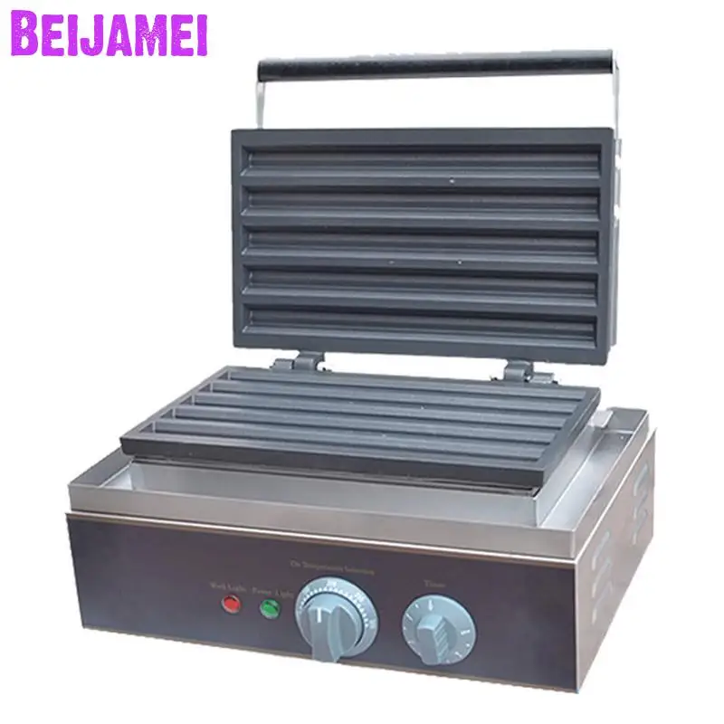 

BEIJAMEI Commercial Automatic 5 Grid Churros Waffle Maker Machine Price/Electric Crispy Making Machine For Sale