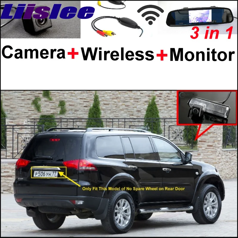 

3 in1 Special Camera + Wireless Receiver + Mirror Monitor Easy DIY Backup Parking System For Mitsubishi Pajero Sport 2008~2015