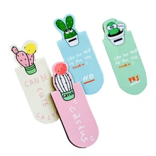 3 Pcs/pack Cactus Magnet Bookmark Paper Clip School Office Supply Escolar Papelaria Stationery Teacher Gift Random Style