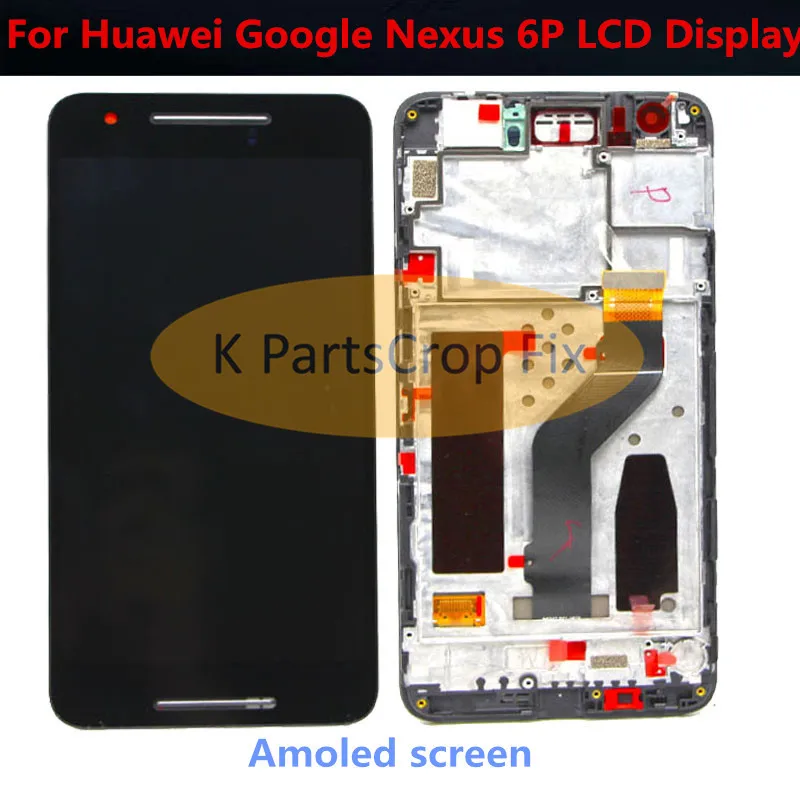 Черный Для 5," huawei Google Nexus 6P ЖК-дисплей сенсорный экран дигитайзер с рамкой в сборе Замена Nexus 6P lcd