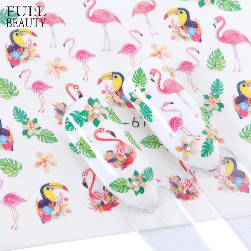 

1pcs Gradient Bloom Animal Slider Nail Art Decals Sticker Manicure Summer Designs for Water Tattoos Nail Decor CHSTZ659-673
