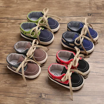 

Male baby color matching canvas shoes spring and autumn