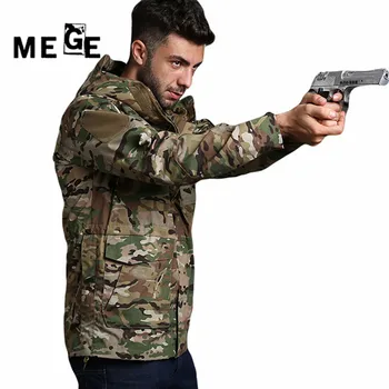 

MEGE Men's Windbreaker, M65 UK US Fishing Hunting Clothing, Tactical Outdoor Windbreaker Hoodies, Jaqueta Masculino Men jackets