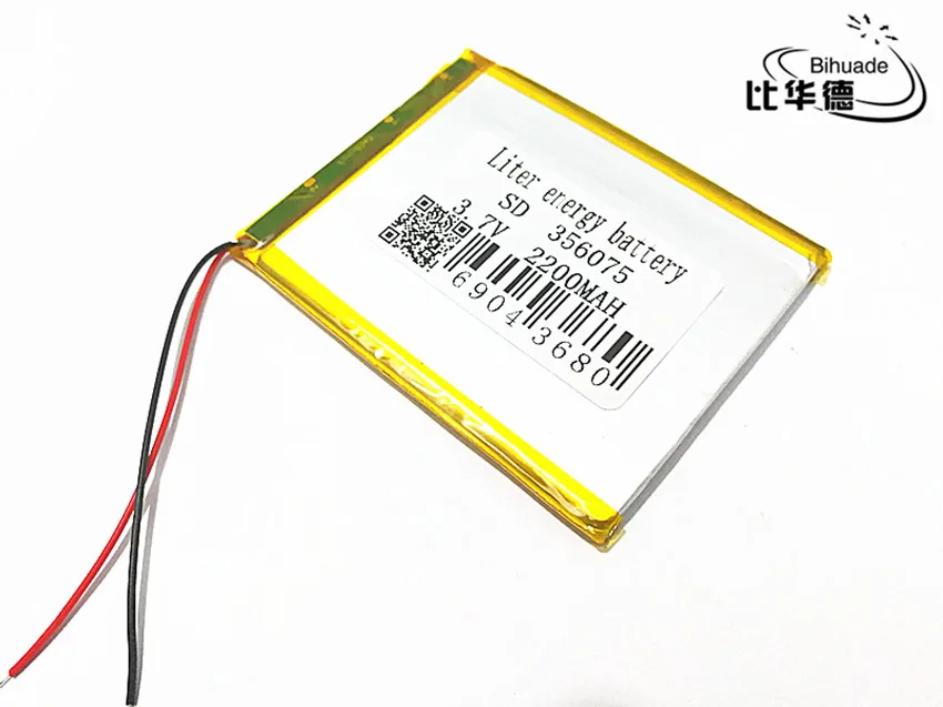 3,7 в 2200 мАч литий-полимерная LiPo аккумуляторная батарея для планшета gps psp Vedio игра электронная книга планшет ПК power Bank 356075