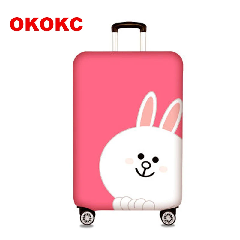 Чехол OKOKC для чемодана с большим Кроликом плотный чехол подходит чемоданов