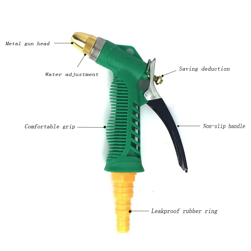 Портативный перемещаемый садовый шланг пистолет-распылитель высокого давления оросительное сопло автомобиля пистолет для распыления воды шланг для автомойки садовый водяной пистолет