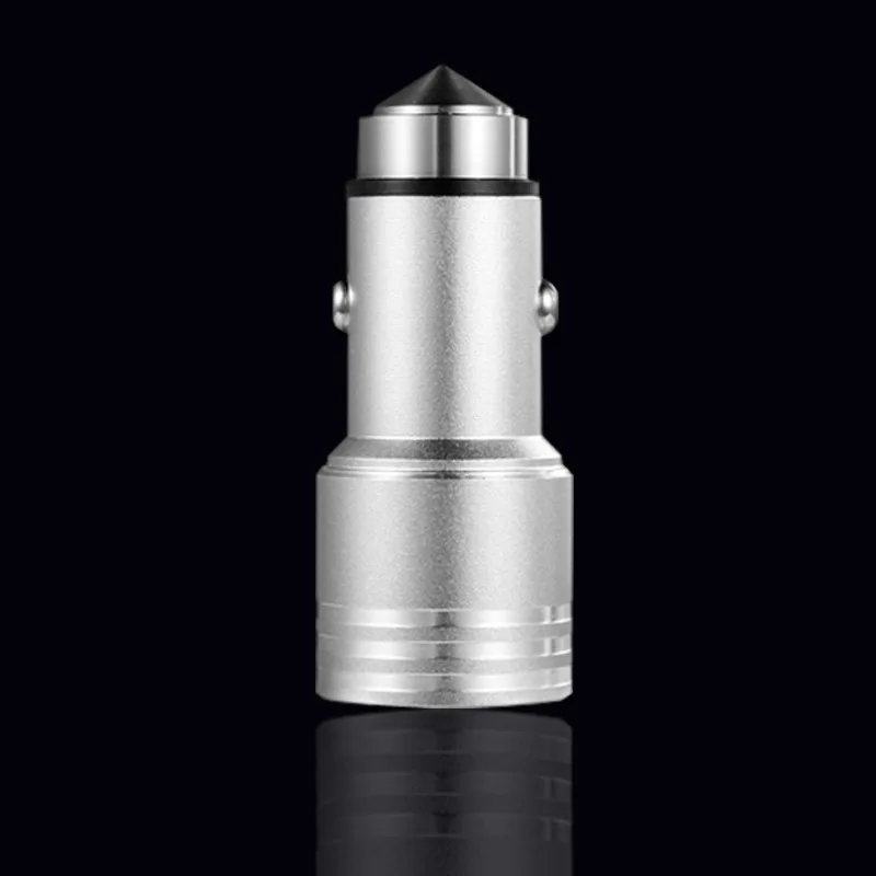 

2.1A multi-function car charger dual USB car charger safety hammer.
