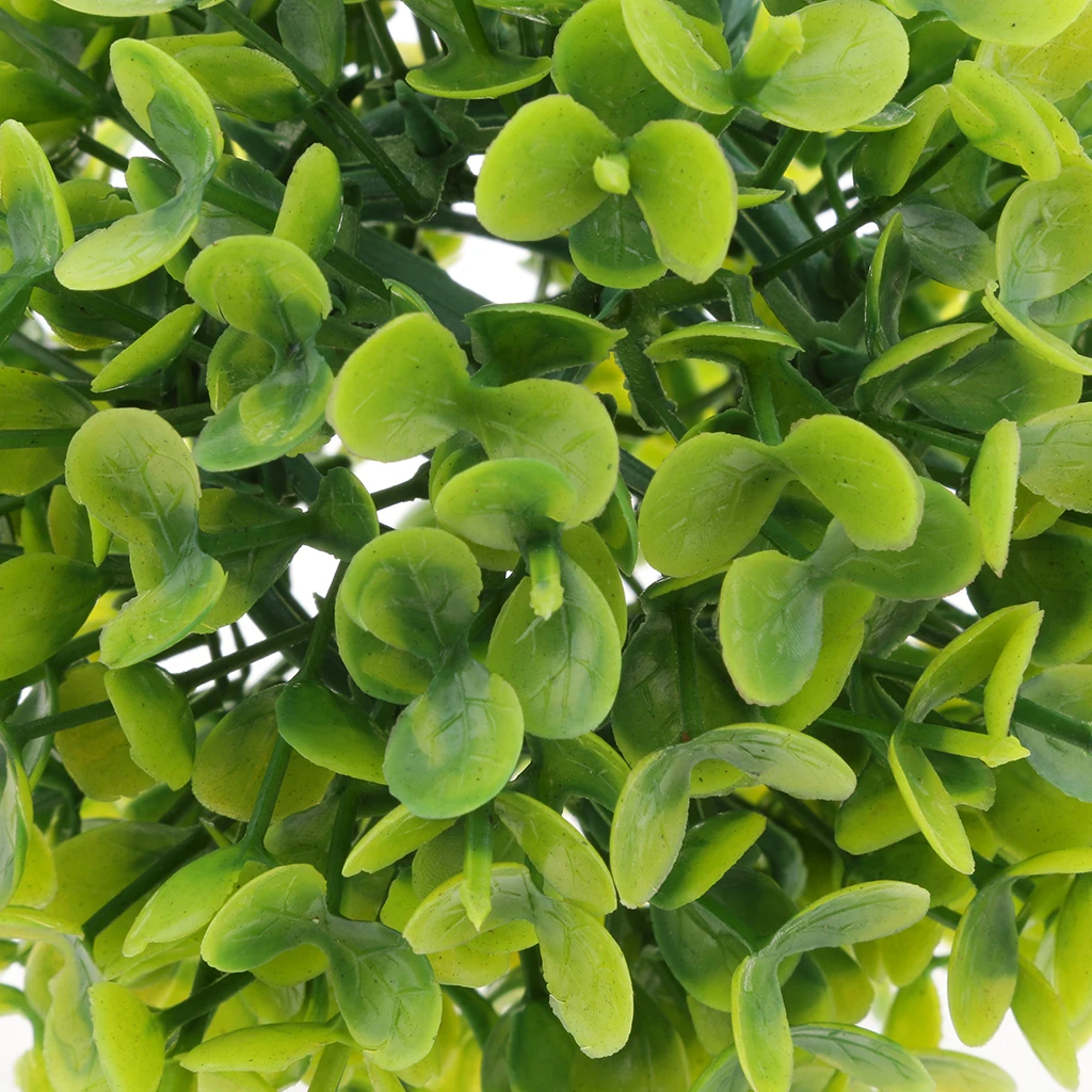 MagiDeal Green Artificial Leaves Plant Ball Grass Home Decorations 12cm Garden Pots