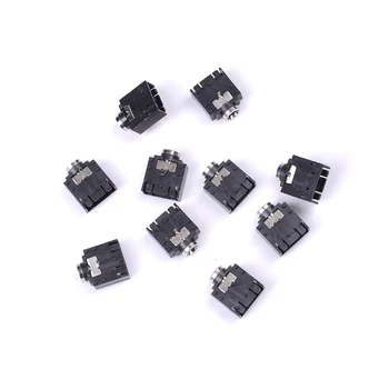 

10 Pcs 3 Pin 3.5mm PCB Mount Female Stereo Jack Socket Connector Plug Male to Female Wire Connector Quick Connector Terminal