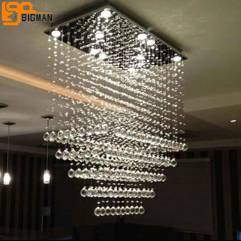 

rectangular chandelier crystal light modern living room chandelier lighting ,length 80cm /100cm /120cm lustre LED light