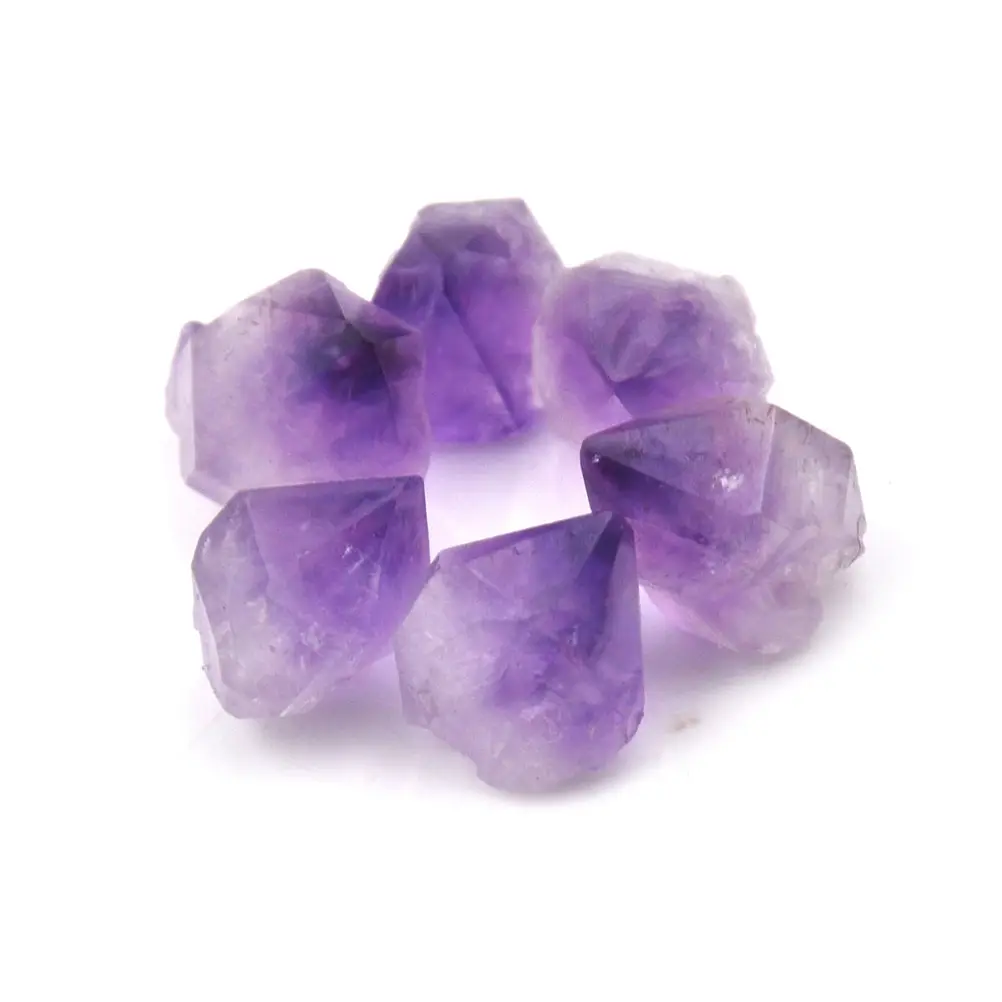 5 шт. натуральный гексагональный Кристалл кварцевая лечебная флюоритовая палочка камень фиолетовый драгоценный камень натуральный аметист один кристалл Прямая поставка
