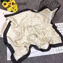 Женский квадратный шелковый шарф, брендовая Роскошная накидка, пляжные пашмины Шарфы, летнее платье, женские банданы, шали, палантины 70*70 см