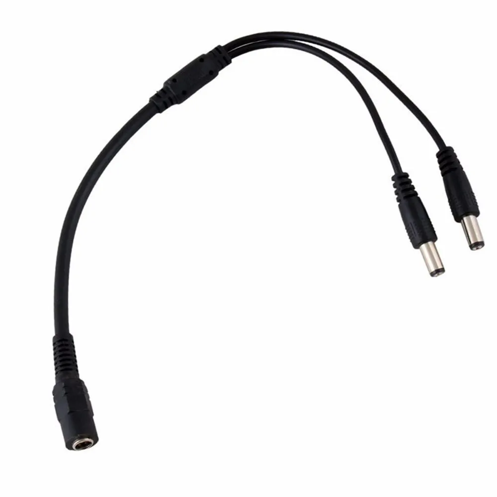 DC 1 Female to 2 Male Power Split Splitter Cable 2.1*5.5mm for CCTV Camera Security DVR Accessories LED Light Strip