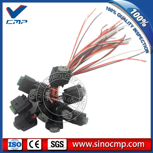 

SK330LC-6 Kobelco Excavator Sensor harness Plug Connector with 3 lines