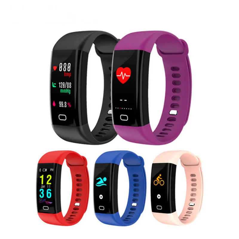 

NEW Color Smart Band Fitness Bracelet IP67 Waterproof Step Counter SmartBand Health Heart Smart Watch Men Woman Top Watches