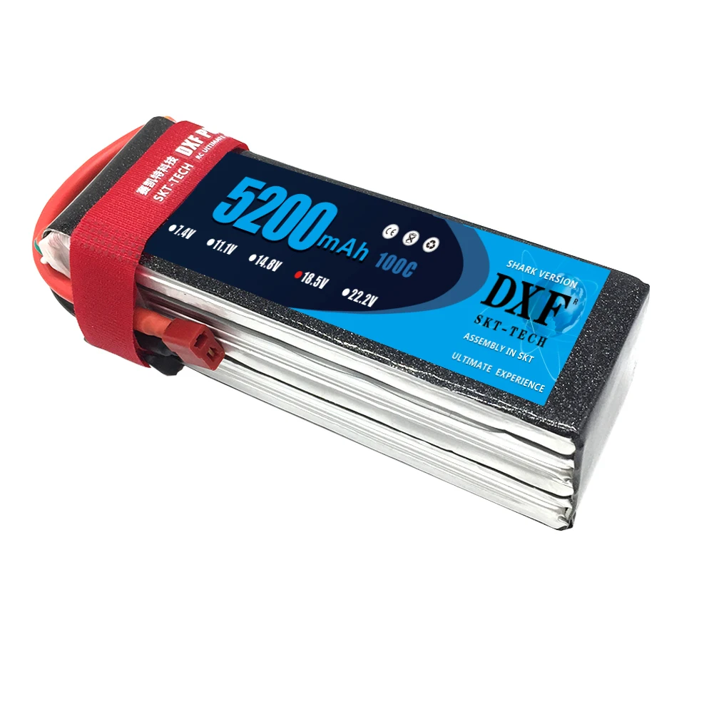 

DXF RC Helicopter Battery 18.5V 5200mAh 5S 100C 200C LiPo AKKU Battery For RC Quadcopter Boat Car FPV UAV Drone