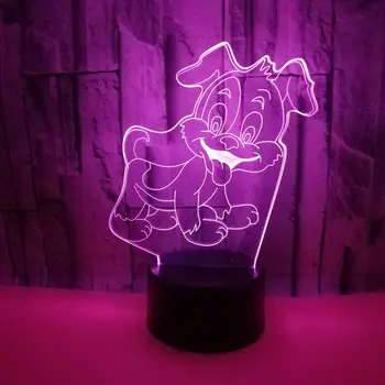 

Lovely Dog 3D LED Night Light Kid Toy USB 3D Touch Remote Table Lamp 7 Colors Flashing LED Light Christmas Decorations For Home