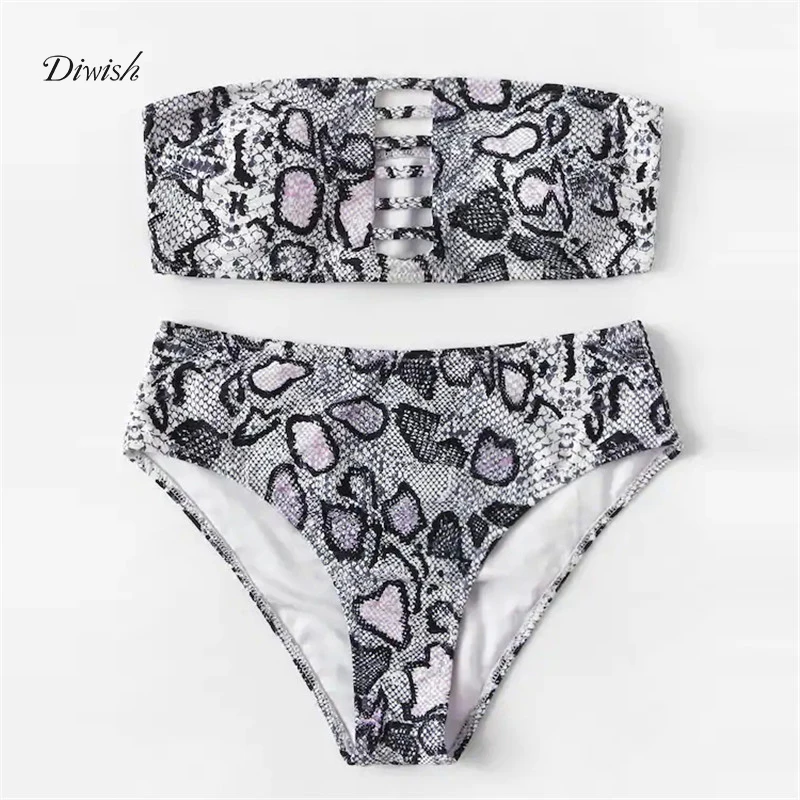

Diwish Women Swimwear Leopard Print Women's Two Piece Swimsuit 2019 Sexy Bikini Separate Swimsuit Beach Bathing Suit Women