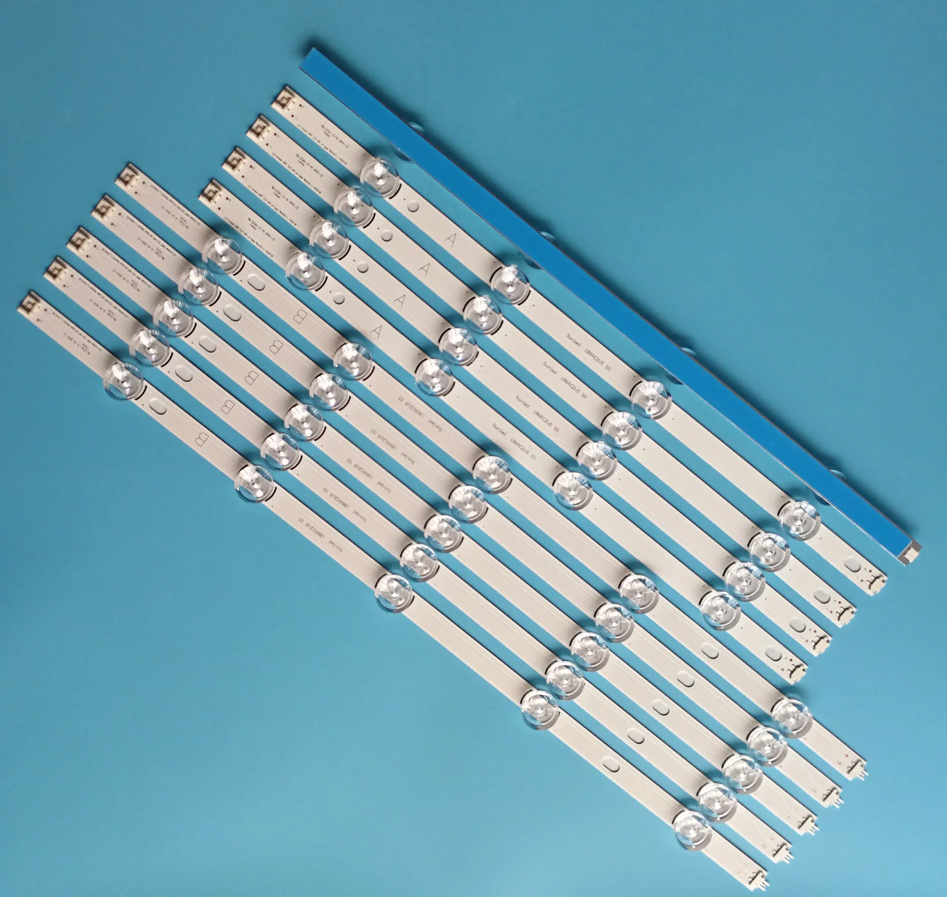 

10PCS/set 1025mm 9 LEDs New LED Strip 49LB5500 LC490DUE For LG Innotek DRT 3.0 49'' A B 6916L-1944A 6916L-1945A