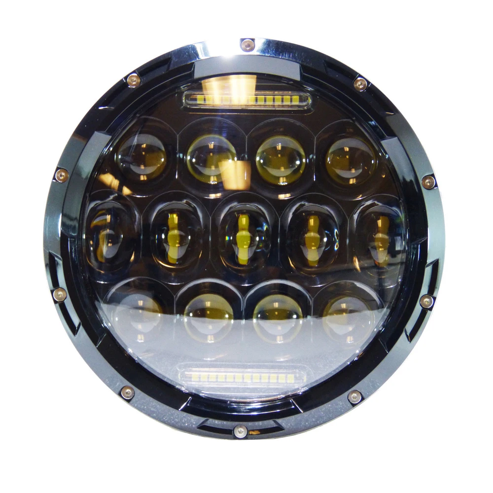 Koop BJMOTO 7 in. Daymaker Projector LED Koplamp Motorfiets Koplamp Voor Harley Fat Boy FLSTF Lo FLSTFB Touring Trike Softail