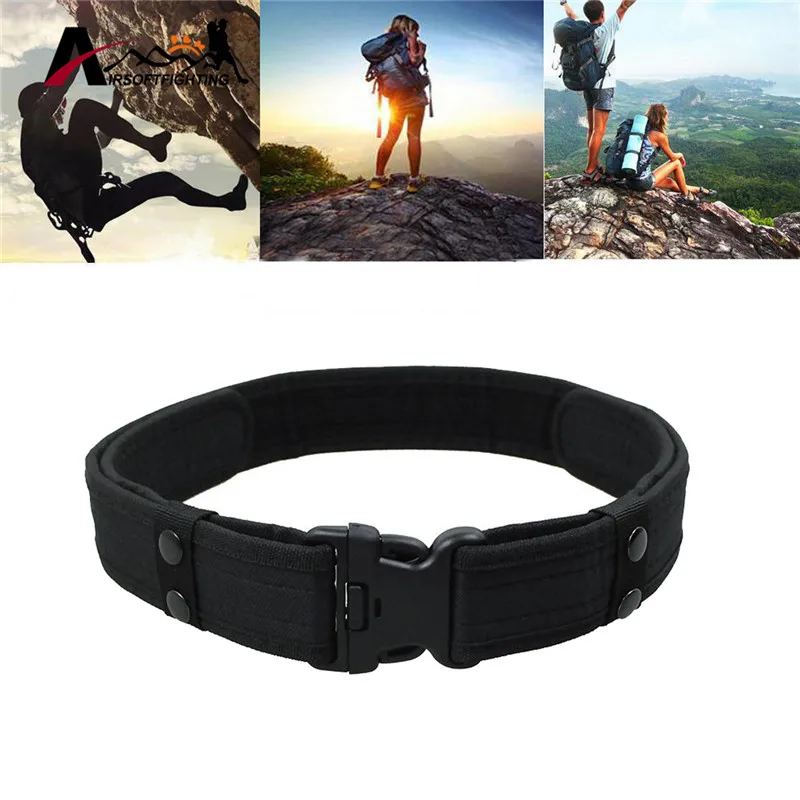2&quot Airsoft Tactical Adjustable Waist Belt Outdoor Hiking Climbing Hunting Load Bearing Utility Waistband Support Belt|belt bracelet|belt