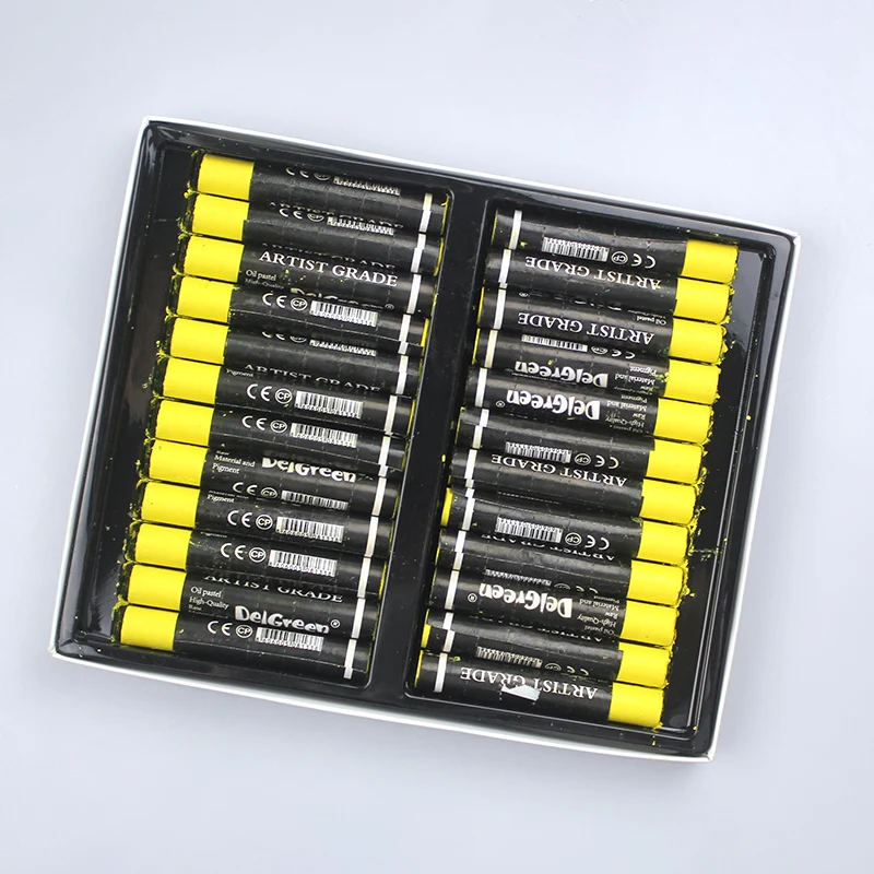 Oil Pastels 24Pcs/Set 7 Colors Round Shape