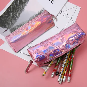 

Laser Pencil Bag Ladies Cosmetic Bag Cylinder Storage Bag Male and Female Students Stationery Storage Bag Pencil Pouch