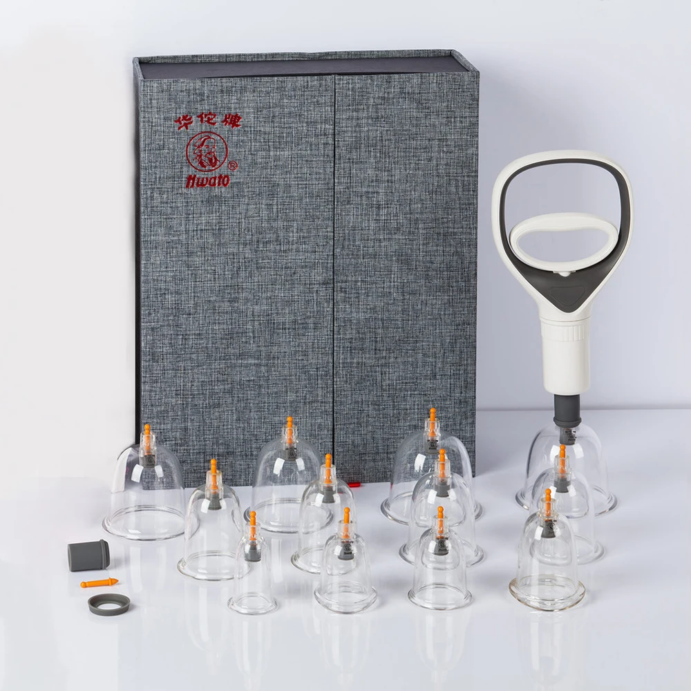 

Yuwell 12 Cups Vacuum Cupping Set Body Liposuction Relax Massager with Magnetic Acupuncture Needle Acupuncture Medical Therapy