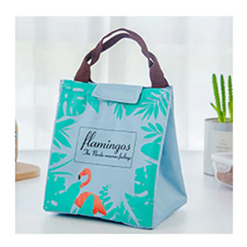 Flamingo Tote Picnic Bags Lunch Box Waterproof Thermal Insulation Storage Box Men Women Kid Outdoor Camping Beach Picnic Basket (8)