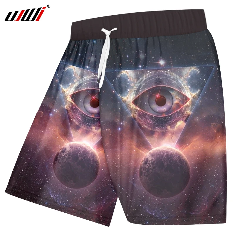 UJWI, мужские быстросохнущие летние пляжные боксеры, шорты, мужские трусы с 3D принтом, треугольные пляжные шорты, шорты для фитнеса