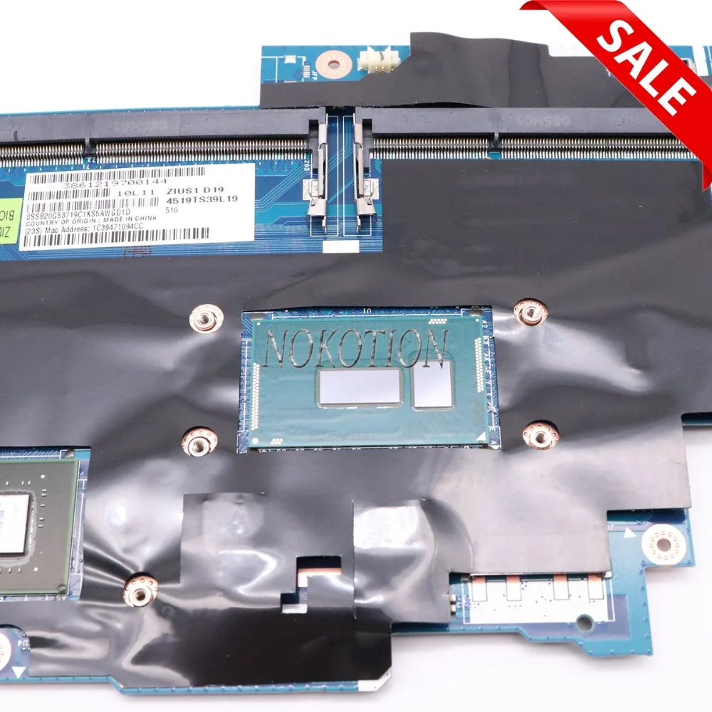 NOKOTION 00JT361 LA-B591P ZIUS1 LA-B591P الرئيسي مجلس لينوفو ثينك باد اليوغا S5 15 اللوحة المحمول 15.6 بوصة I7-5500U وحدة المعالجة المركزية